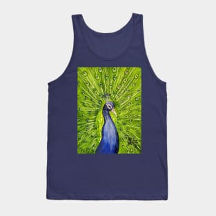 A peacock fanning out his feathers Tank Top